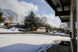 View of snowy yard