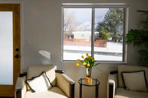 Living area featuring plenty of natural light
