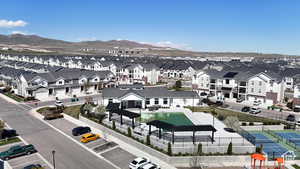 Bird's eye view with a mountain view and a residential view