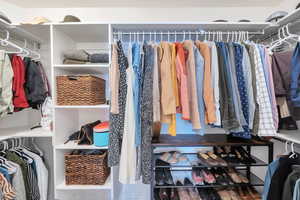 View of spacious closet
