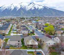 Aerial view with a mountain view and a residential view