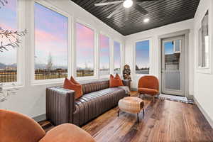 View of sunroom.