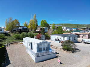 Aerial view of residential area