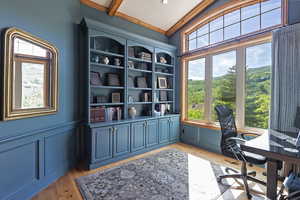 Office off the entrance foyer