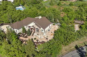 Birds eye view of property