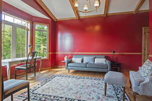 Living room off the entrance foyer