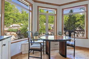 Informal dining area off the kitchen