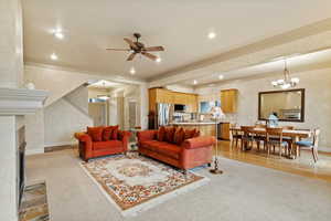 Living room and kitchen