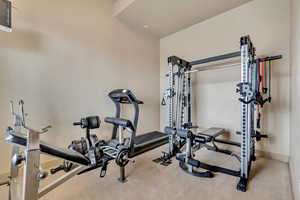 Basement has Bedroom #6 - currently a workout room