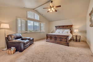 Primary Bedroom - has view of mountains and Salt Lake Valley