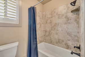Jack and Jill Bathroom has separate toilet and shower area
