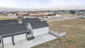 Aerial view with a residential view