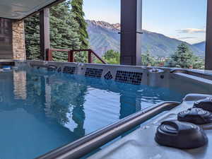 Swim spa with view