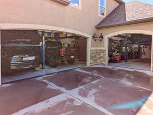 View of both garages.