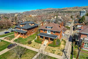 Bird's eye view with a mountain view and a residential view