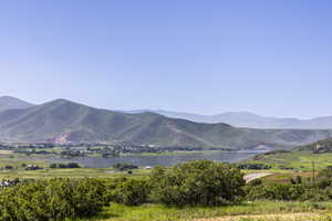 View of mountain feature featuring a water view