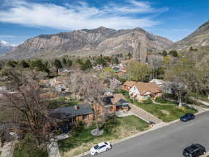 Exterior space with a mountain view