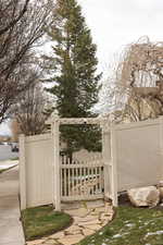 View of gate with fence