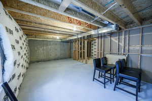 View of unfinished below grade area
