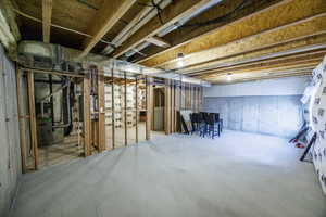 View of unfinished below grade area
