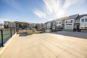 Exterior space with fence and a residential view
