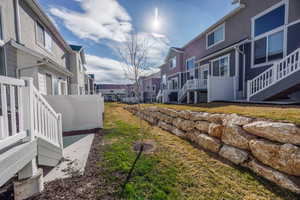 View of yard with a residential view