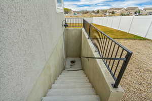 Stairs featuring a residential view