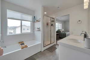 Primary Bathroom with Separate Tub & Shower