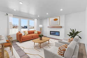 Living room-virtually staged