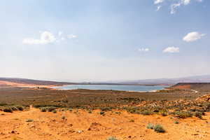 Water view featuring a mountainous background