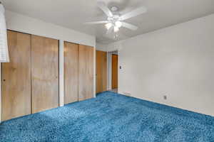 Bedroom #1 has two closets