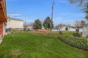 Fenced in backyard