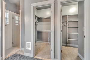 Closet with visible vents