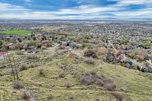 Aerial view with a residential view and a mountain view