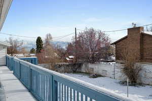 Exterior space with fence