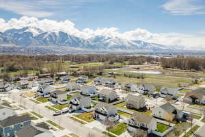Bird's eye view with a mountain view and a residential view