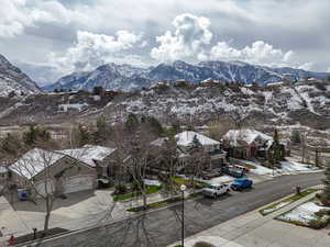 View of mountain feature with a residential view