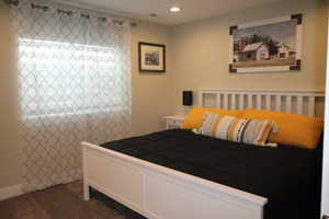 Bedroom featuring recessed lighting