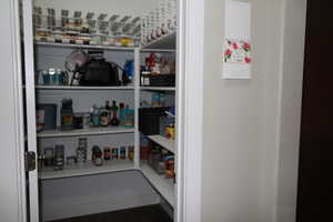 View of pantry off the kitchen