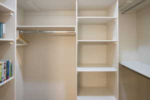 View of walk in closet