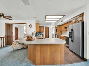 Kitchen with fridge included