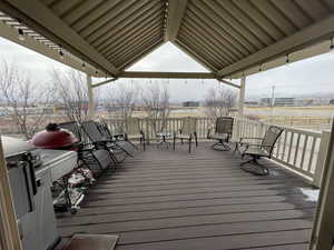 View of deck with state of art sunshade