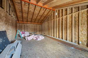 View of storage room, unfinished~400sf. ft.