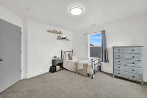 Bedroom featuring carpet flooring