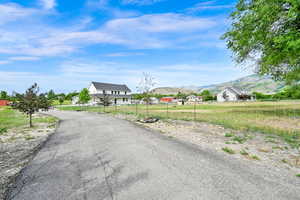 View of road with a mountain view