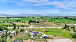 View of rural area with a mountain backdrop