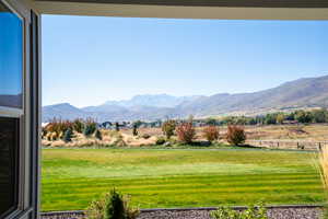 Mountain view featuring a rural view