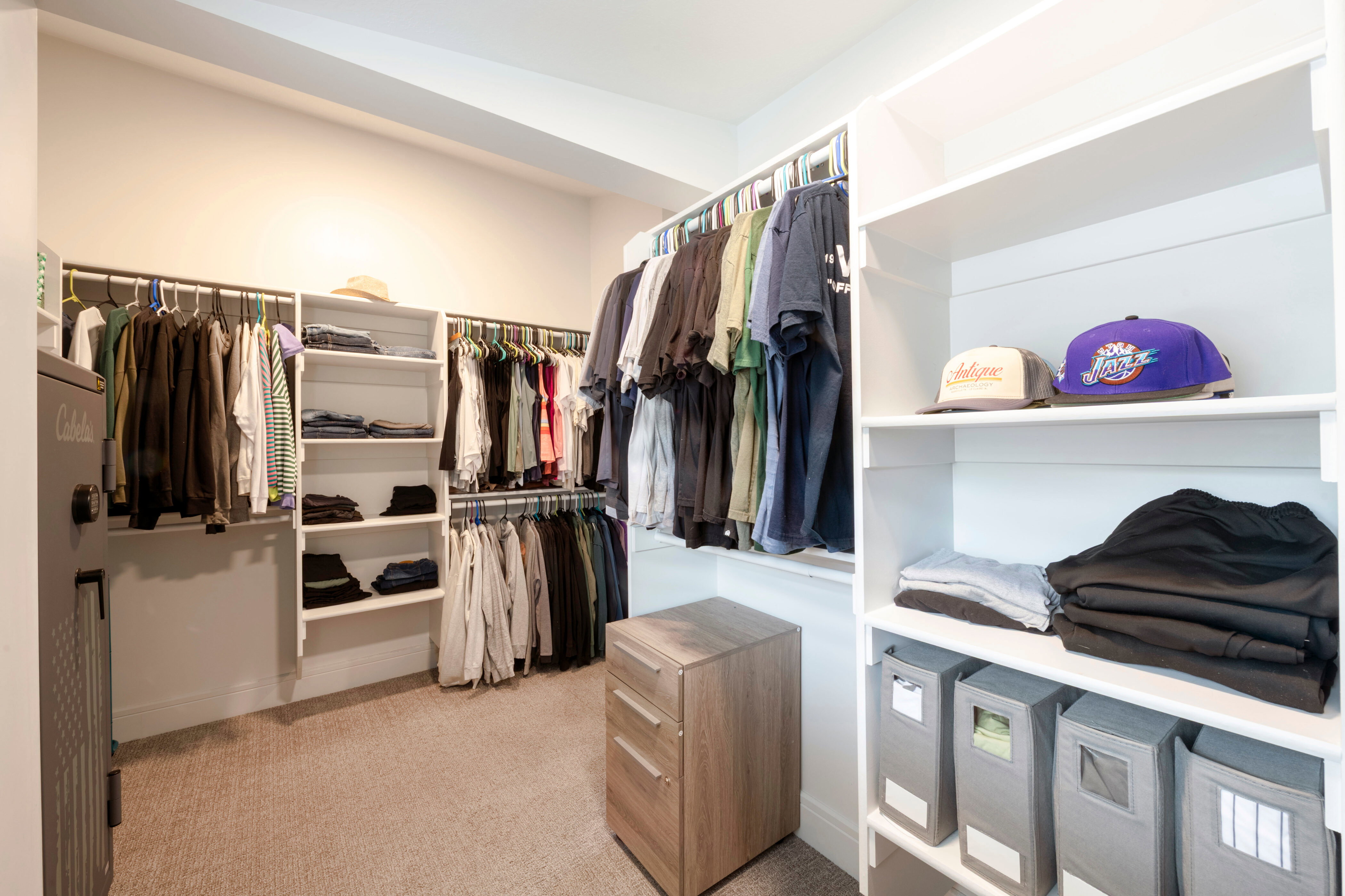 Primary Walk in closet featuring carpet floors