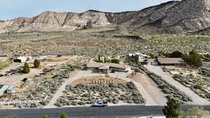 Bird's eye view featuring a mountain view