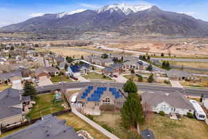 Bird's eye view with a mountain view and a residential view